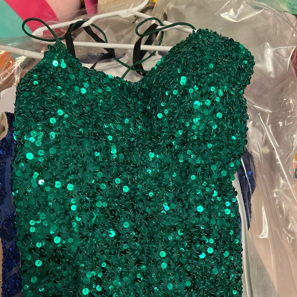 Primavera Exclusives dress emerald green, only worn once, in perfect condition - Picture 3 of 3